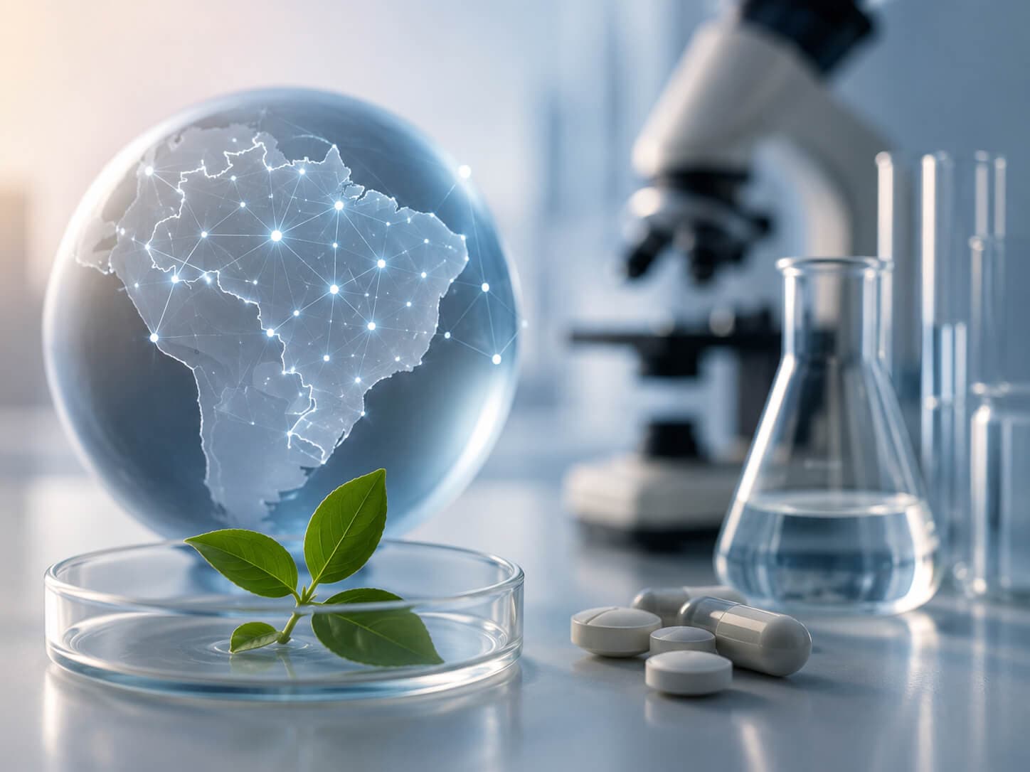 Representation of South America in a pharmaceutical research setting